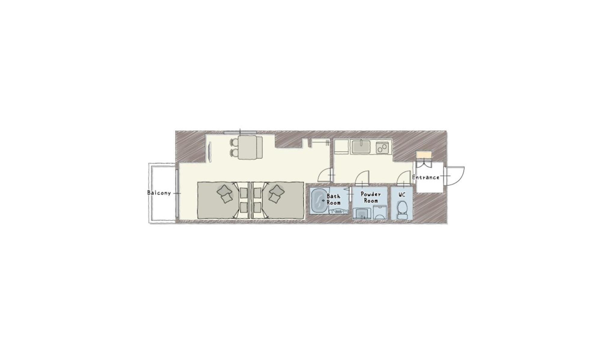 Abitare Namba West 公寓 *